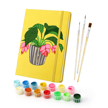 Plant Paint by Numbers Notebook - Shrimp Plant Free Shipping - Paintarthub