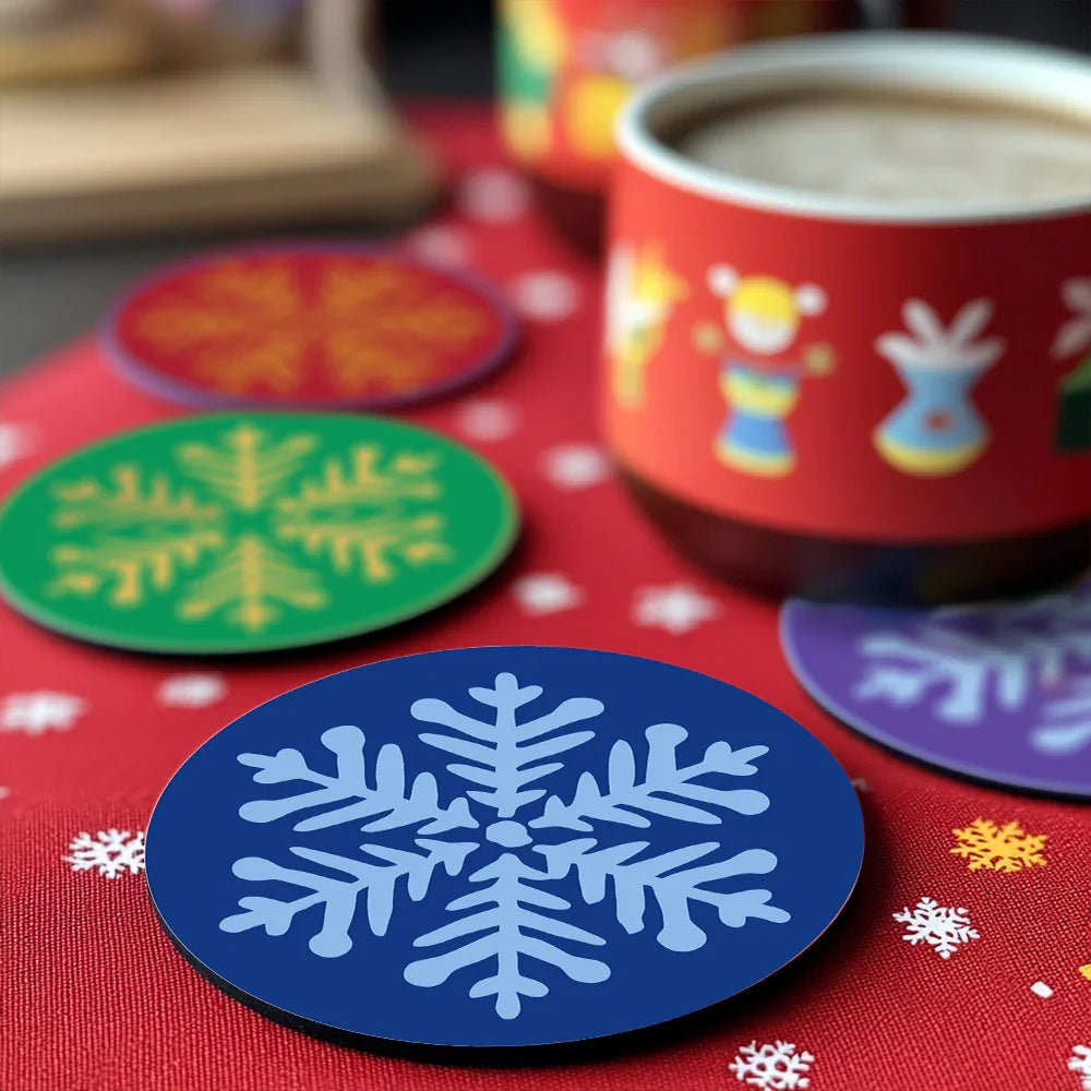 Paint by Numbers Coasters 4 Pieces - Colorful Snowflake Free Shipping - Paintarthub