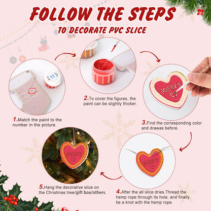 Colorful Christmas Ornaments Paint by Numbers Kit (8pcs) Free Shipping - Paintarthub