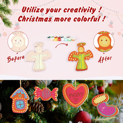 Colorful Christmas Ornaments Paint by Numbers Kit (8pcs) Free Shipping - Paintarthub
