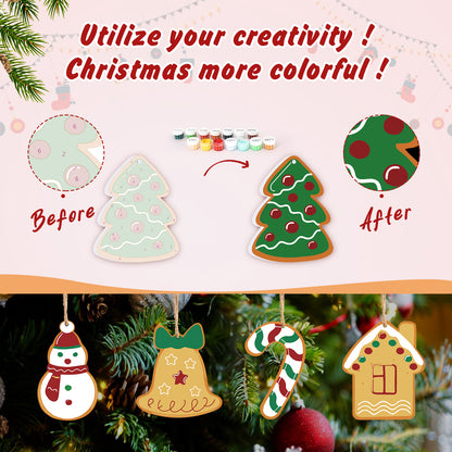Sunny Holiday Cheer – Festive Ornament Paint by Numbers Kit (8pcs) Free Shipping - Paintarthub
