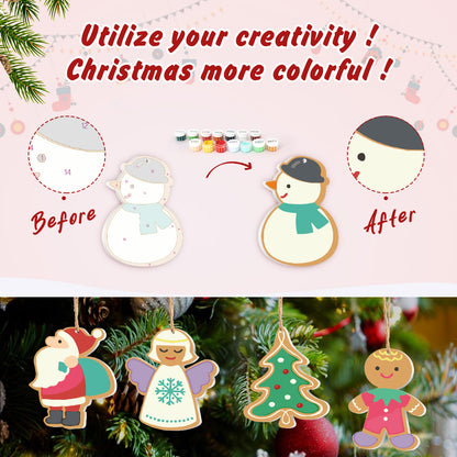 Christmas Storybook Ornaments Paint by Numbers Kit (8pcs) Free Shipping - Paintarthub