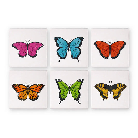 Mini Paint by Numbers 6 Pieces - Vibrant Butterflies Free Shipping - Paintarthub