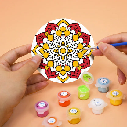 Paint by Numbers Coasters 6 Pieces - Mandala Pattern Free Shipping - Paintarthub