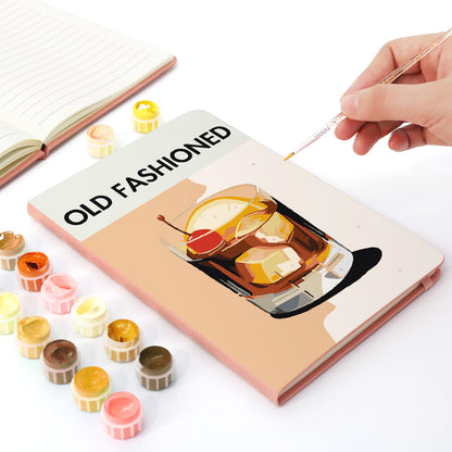 Cocktail Paint by Numbers Notebook - Old Fashioned Free Shipping - Paintarthub
