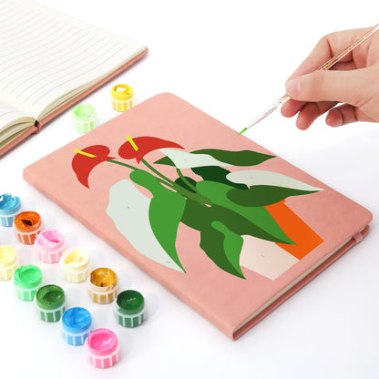 Plant Paint by Numbers Notebook - Anthurium Free Shipping - Paintarthub