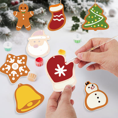 Whimsical Christmas Joy – Playful Ornament Paint by Numbers Kit (8pcs) Free Shipping - Paintarthub