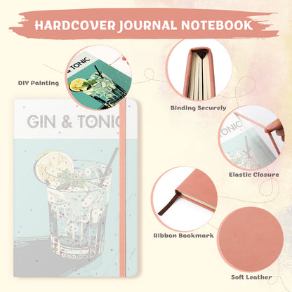 Cocktail Paint by Numbers Notebook - Gin & Tonic Free Shipping - Paintarthub