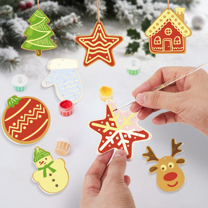 Bright Holiday Cheer – Christmas Ornament Paint by Numbers Kit (8pcs) Free Shipping - Paintarthub