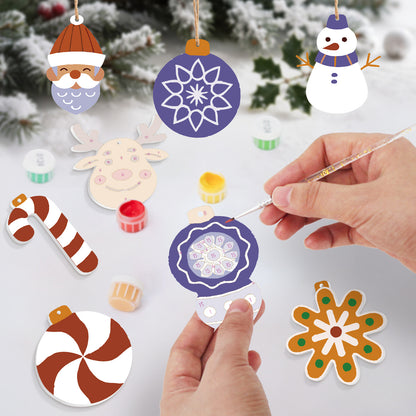 Nordic Christmas Ornaments Paint by Numbers Kit (8pcs) Free Shipping - Paintarthub