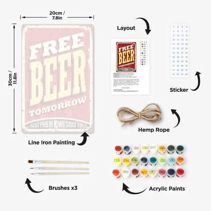 Industrial Bar Wall Decor – Paint by Numbers DIY Kit Free Shipping - Paintarthub