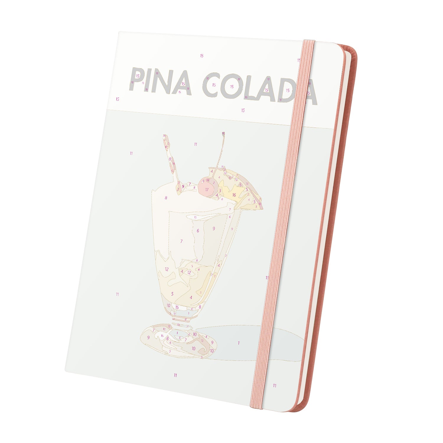 Cocktail Paint by Numbers Notebook - Pina Colada Free Shipping - Paintarthub