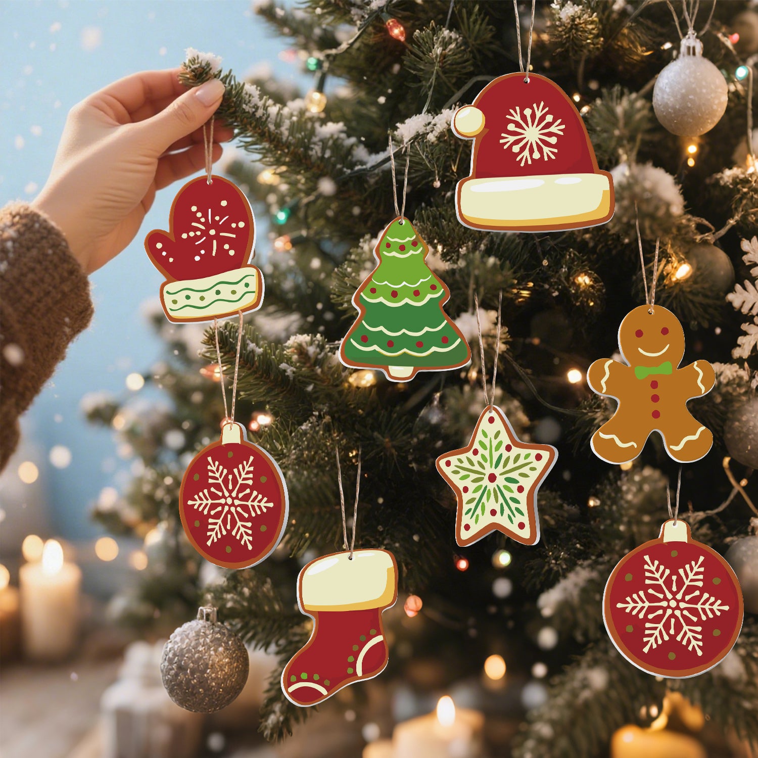 Warm Winter Wishes – Christmas Ornament Paint by Numbers Kit (8pcs) Free Shipping - Paintarthub