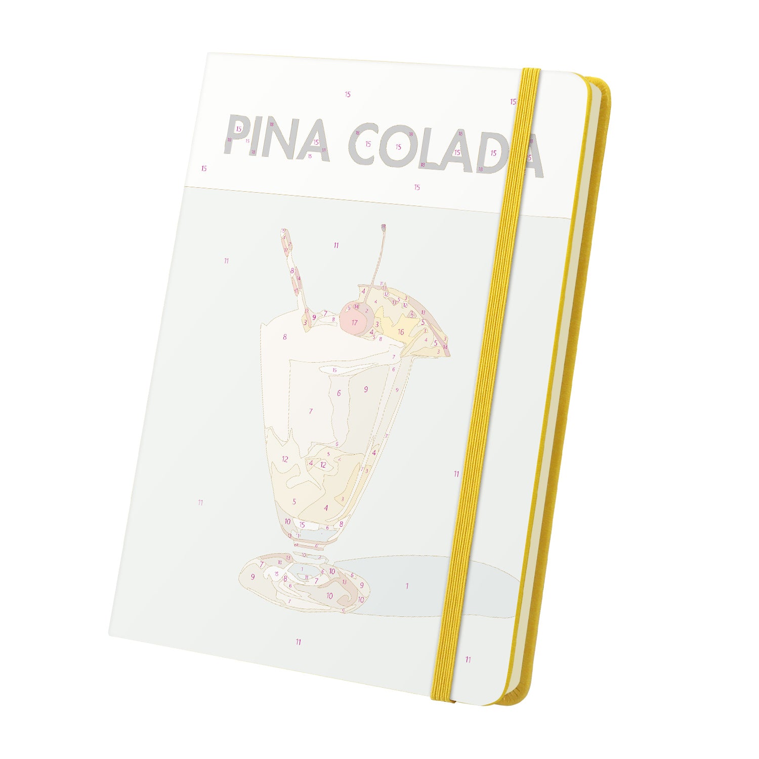 Cocktail Paint by Numbers Notebook - Pina Colada Free Shipping - Paintarthub