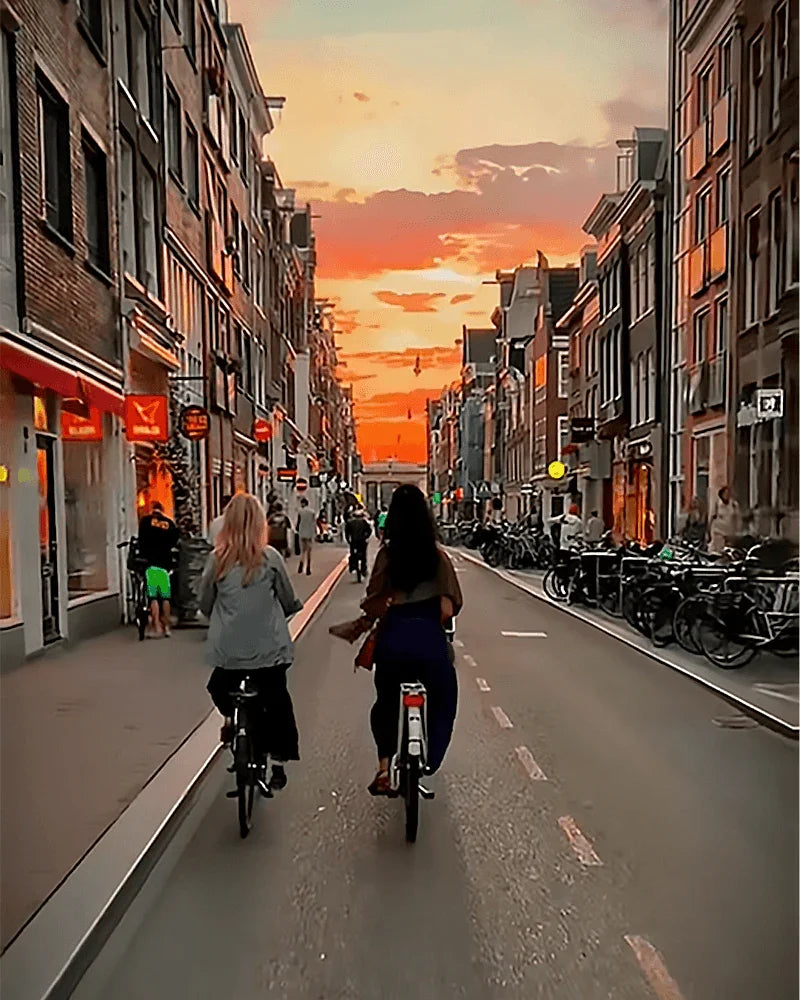 Amsterdam Streets Paint by Numbers for Adults by Paintarthub