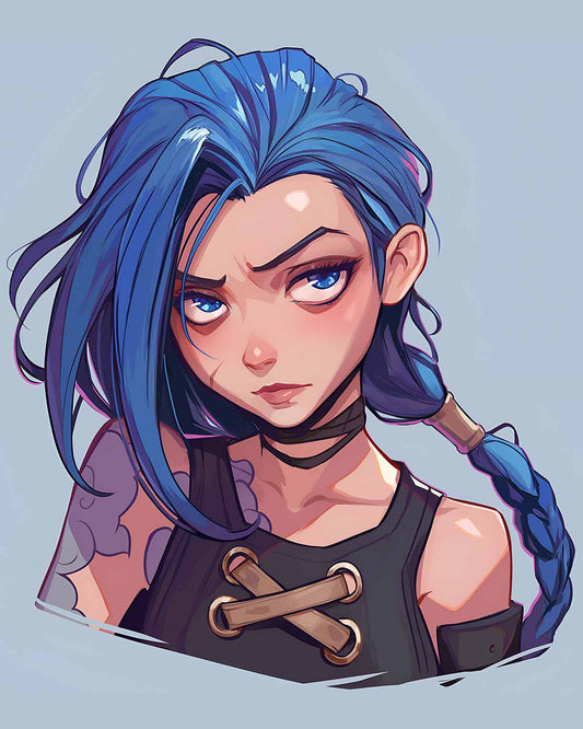 Arcane Jinx Blue Hair Paint by Numbers