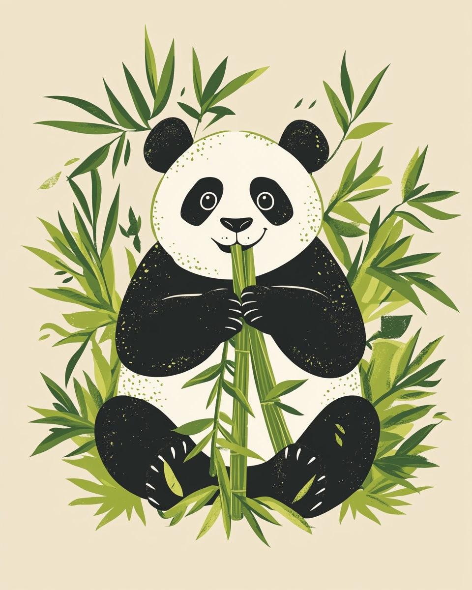 Bamboo Panda Paint by Numbers for Adults by Paintarthub