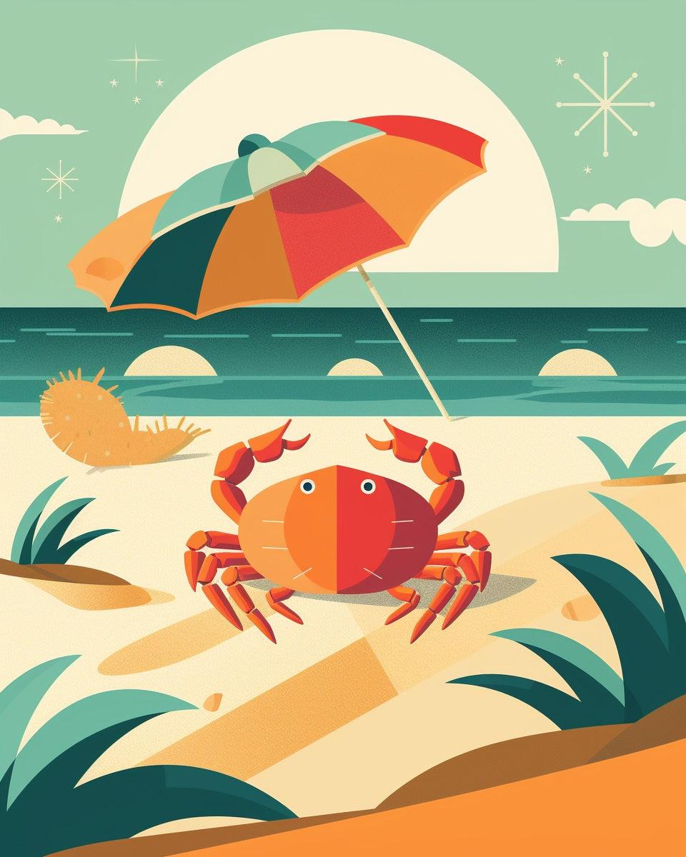 Beach Crab Paint by Numbers for Adults by Paintarthub