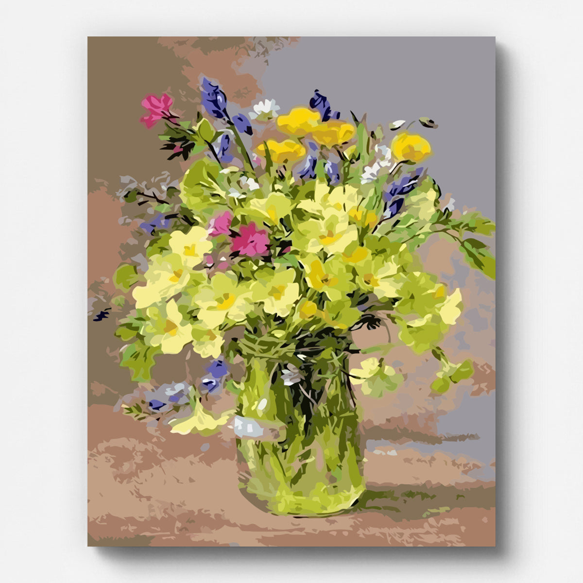 Bouquet of Yellow Flowers Paint by Numbers for Adults by Paintarthub - Finished Wall Art