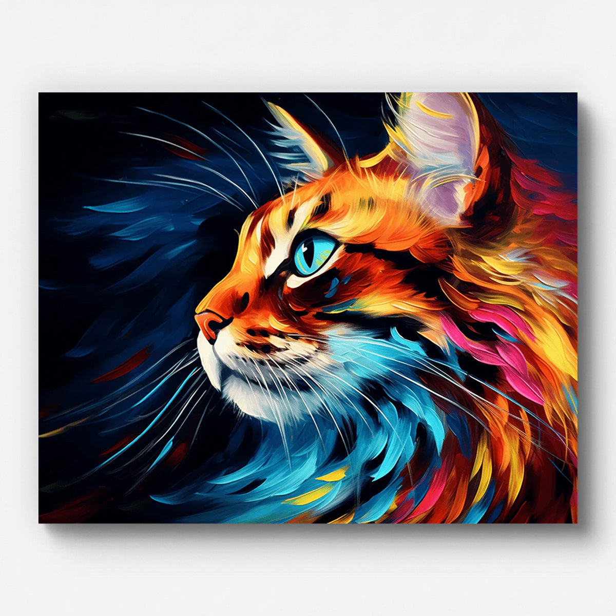 Cats Avatar Colorful Paint by Numbers for Adults by Paintarthub - Finished Wall Art