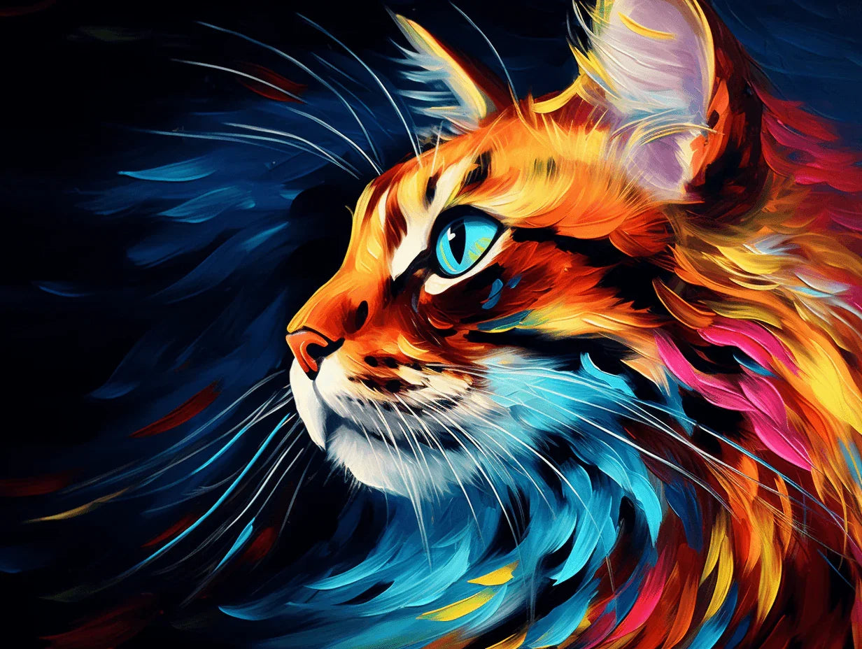 Cats Avatar Colorful Paint by Numbers for Adults by Paintarthub
