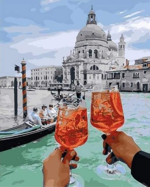 Cheers in Venice Paint by Numbers for Adults by Paintarthub