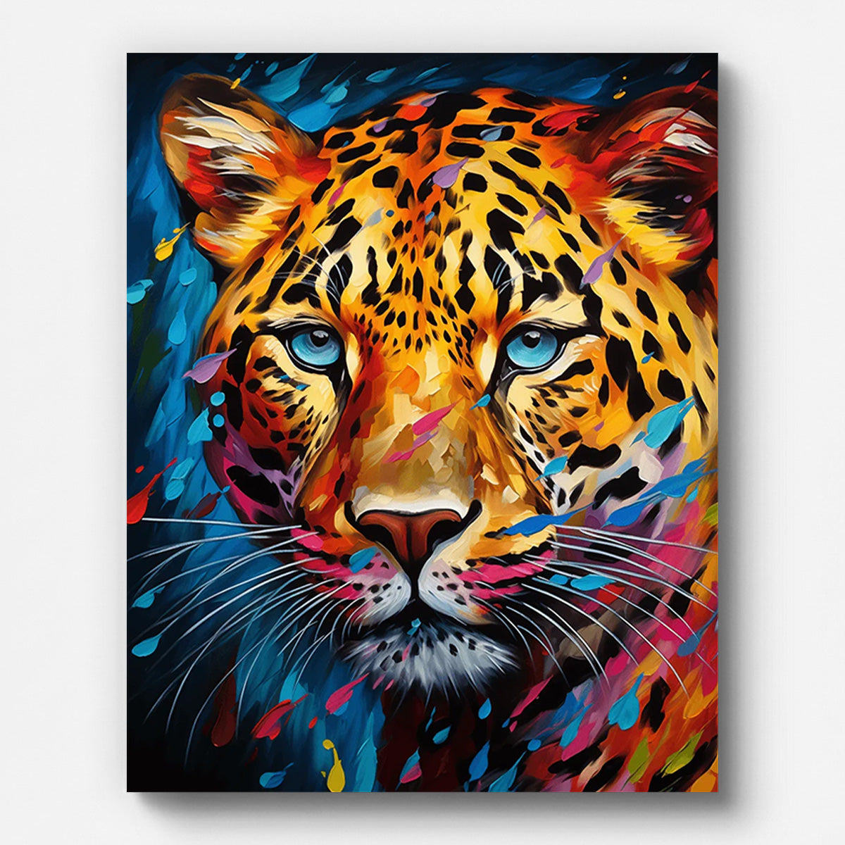 Cheetah Avatar Paint by Numbers for Adults by Paintarthub - Finished Wall Art