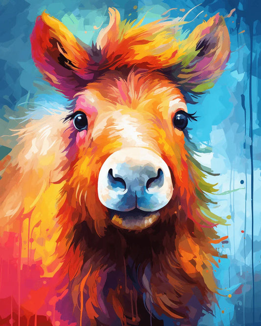Colorful Foal Paint by Number for Adults by Paintarthub