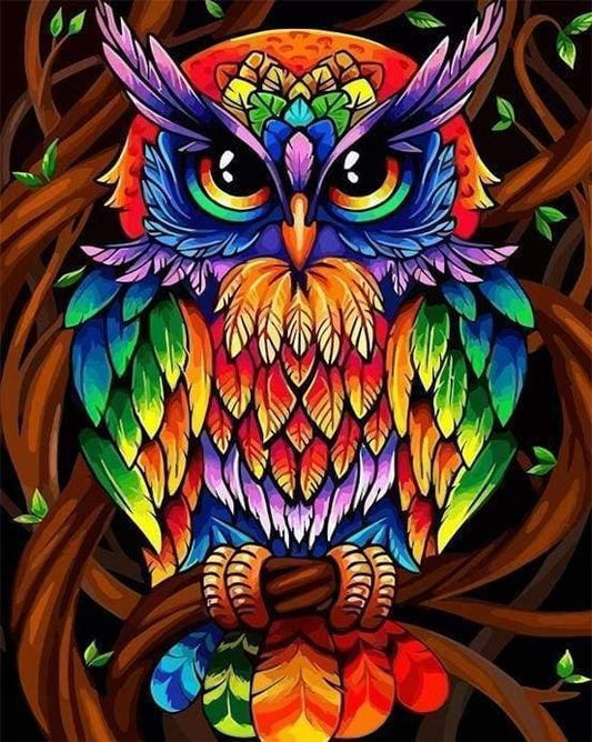 Colorful Owl for Adults by Paintarthub