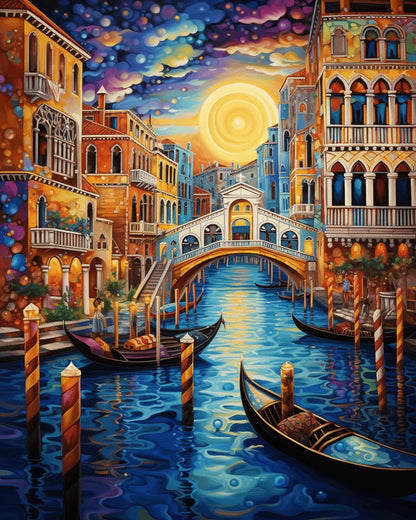Colorful Venice Paint by Numbers for Adults by Paintarthub