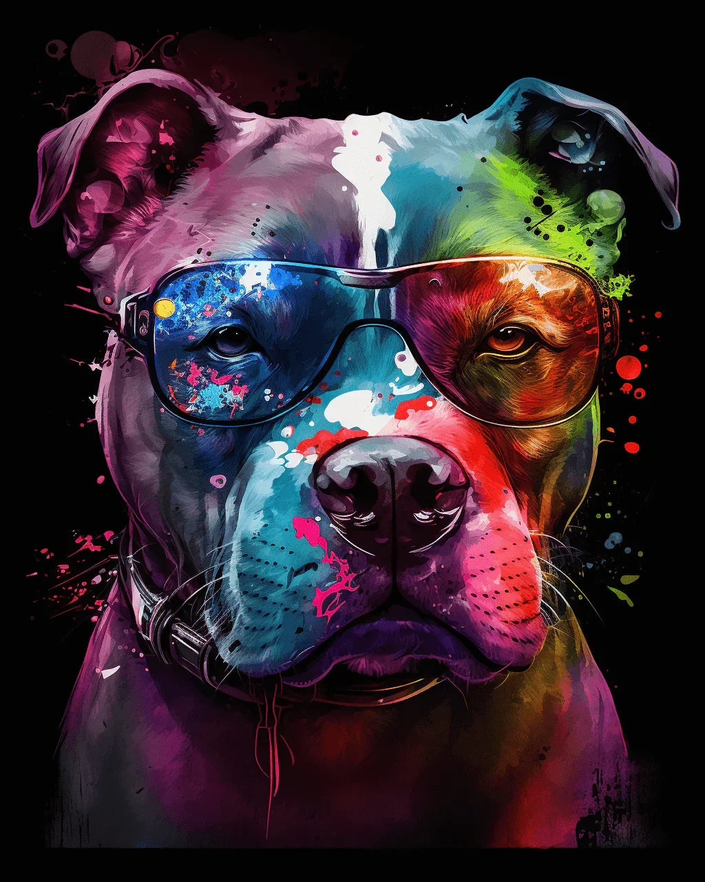Cool Dog Wearing Sunglasses Paint by Number for Adults by Paintarthub