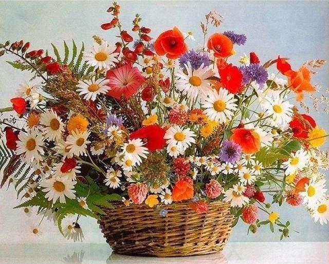 Country Side Bouquetd Flowers Paint by Numbers for Adults by Paintarthub