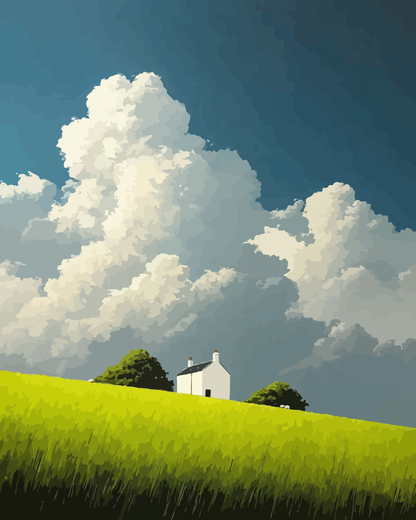 Countryside Cloud Cottage Paint by Numbers for Adults by Paintarthub