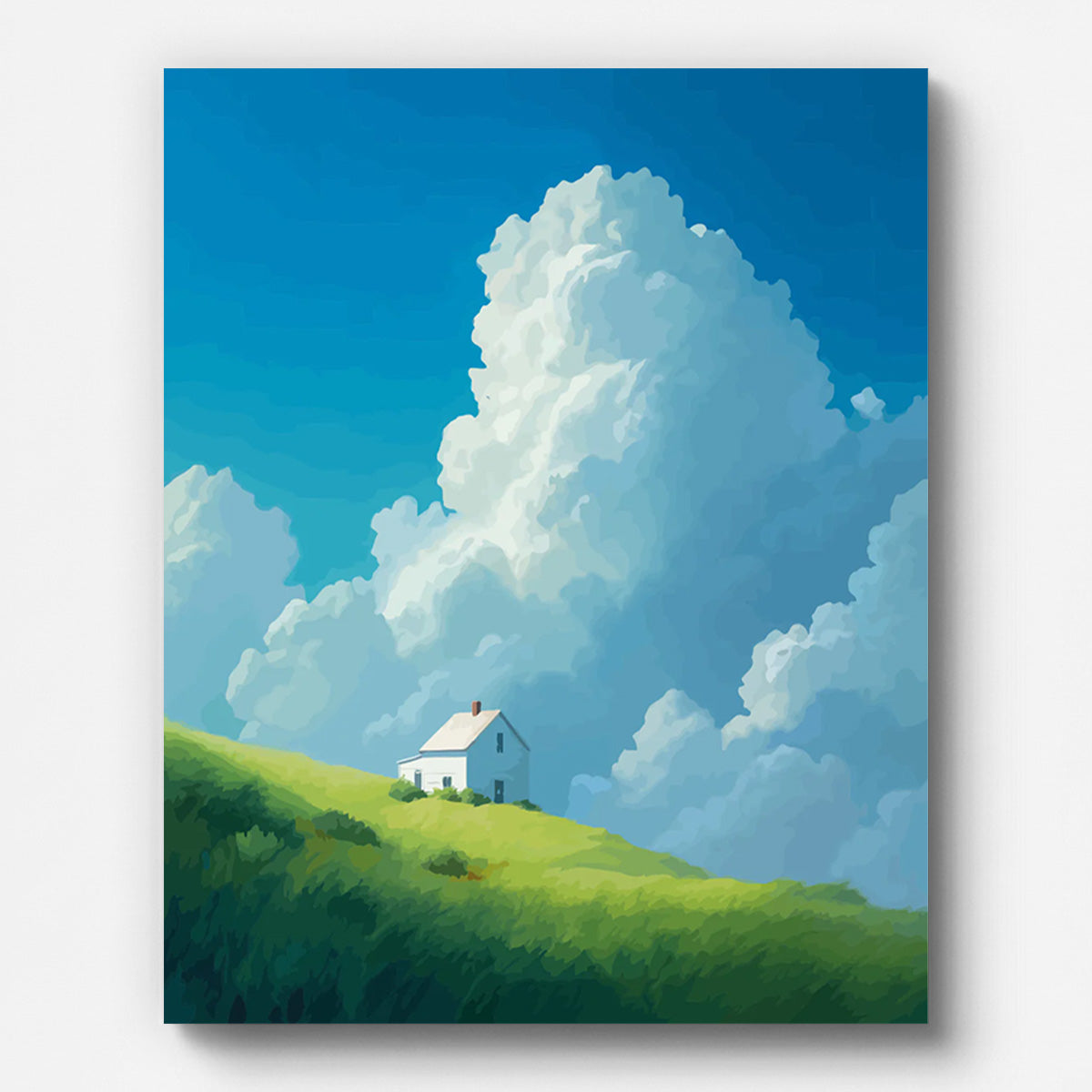 Countryside Dream Cottage Paint by Numbers for Adults by Paintarthub - Finished Wall Art