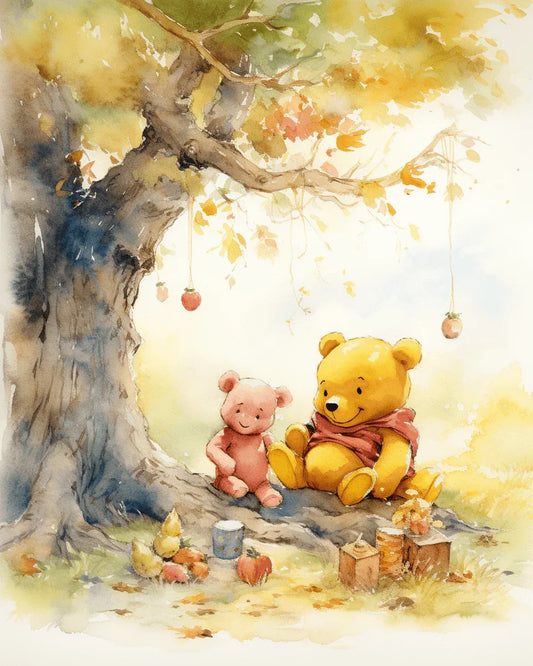 Cute Pooh Bear Paint by Number for Adults by Paintarthub