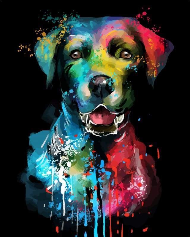 Dog Color Fashion Paint by Numbers for Adults by Paintarthub
