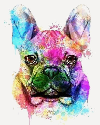 Dog Portrait in Color Paint by Numbers for Adults by Paintarthub