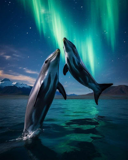 Dolphins Paint by Numbers for Adults by Paintarthub