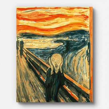 Edvard Munch The Scream Paint by Numbers for Adults by Paintarthub - Finished Wall Art