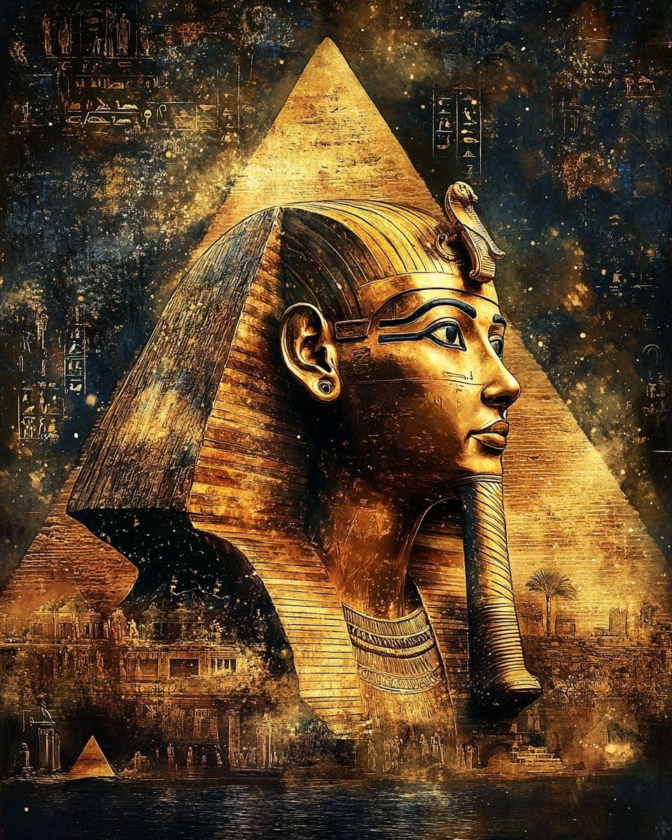 Egyptian Pharaoh Paint by Numbers for Adults by Paintarthub