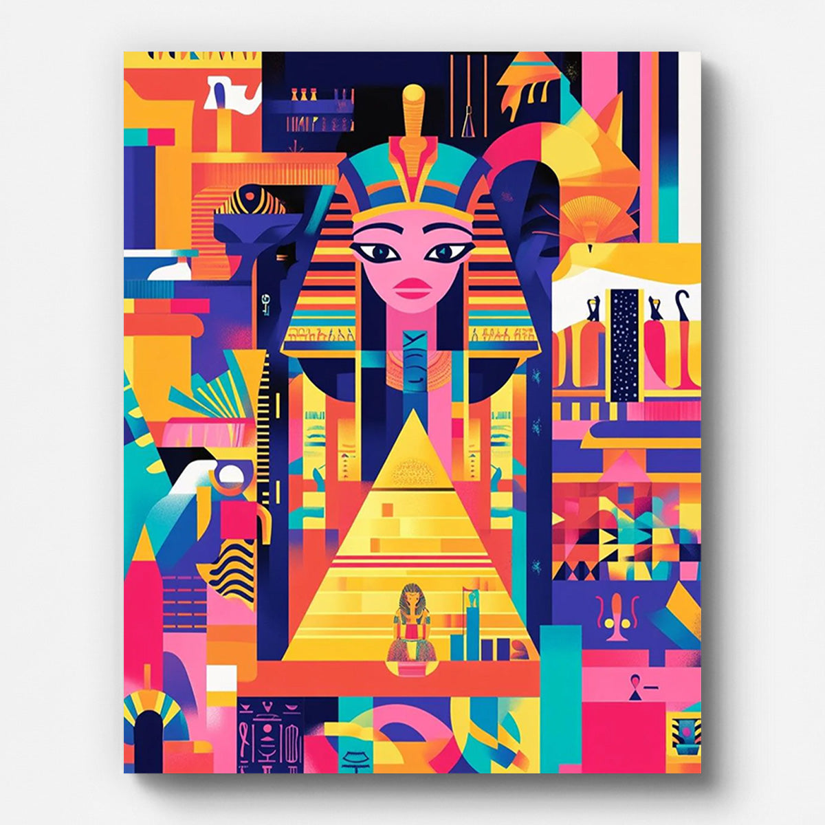 Egyptian Queen Paint by Numbers for Adults by Paintarthub - Finished Wall Art