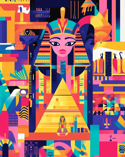 Egyptian Queen Paint by Numbers for Adults by Paintarthub