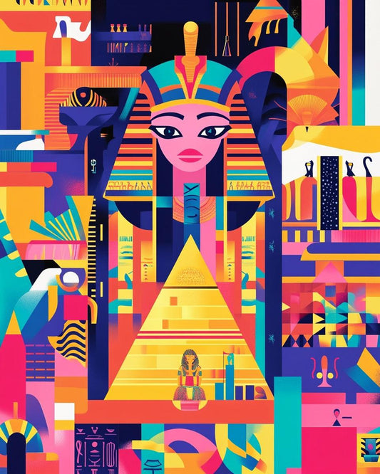 Egyptian Queen Paint by Numbers for Adults by Paintarthub