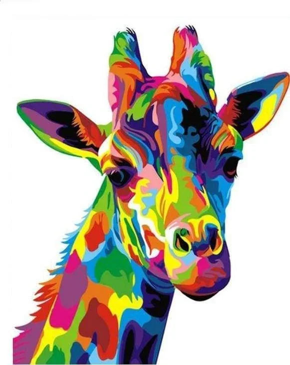 Giraffe Pop Art Paint by Number for Adults by Paintarthub