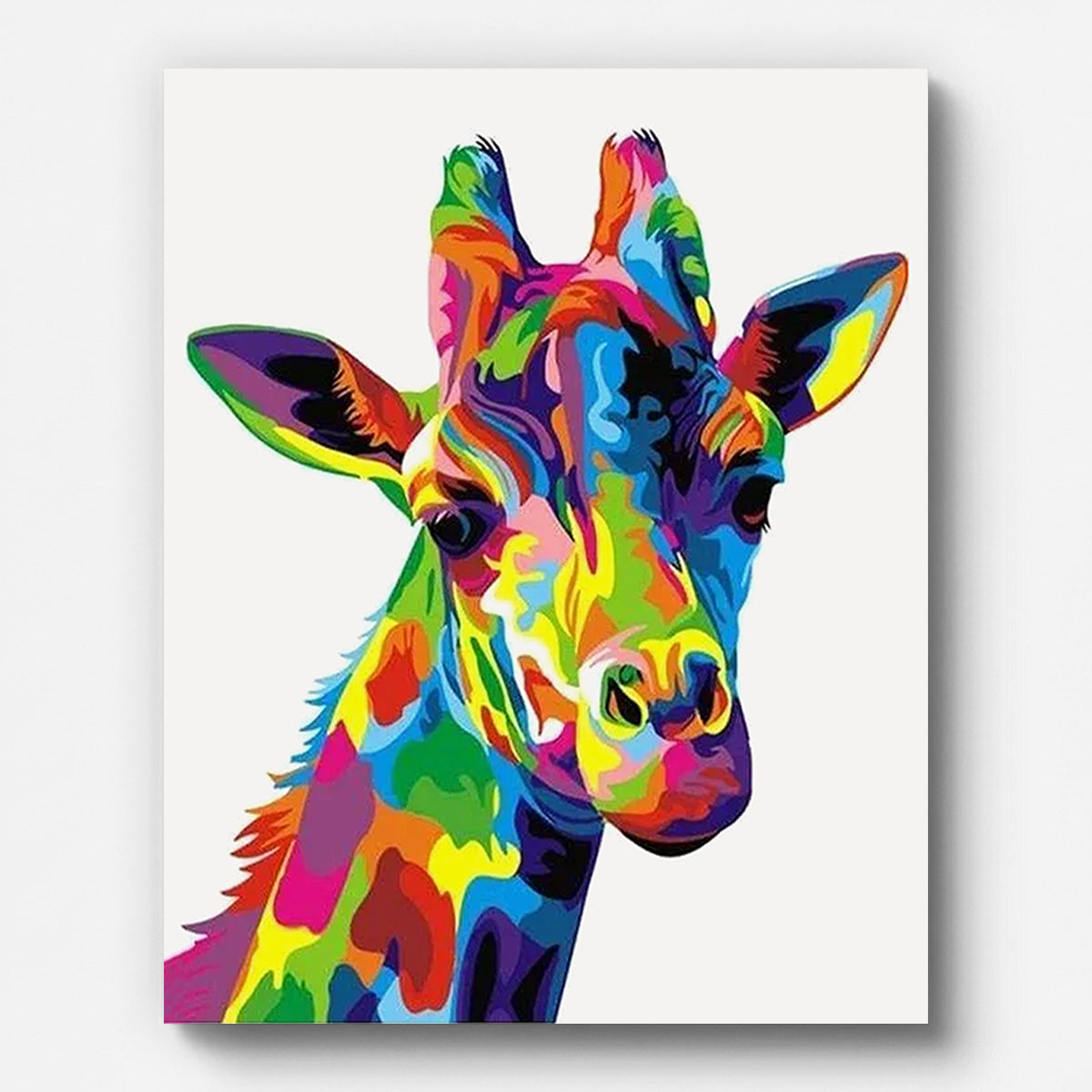Giraffe Pop Art Paint by Numbers for Adults by Paintarthub - Finished Wall Art