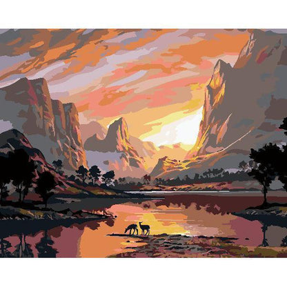 Glow of Valley Paint by Numbers for Adults by Paintarthub
