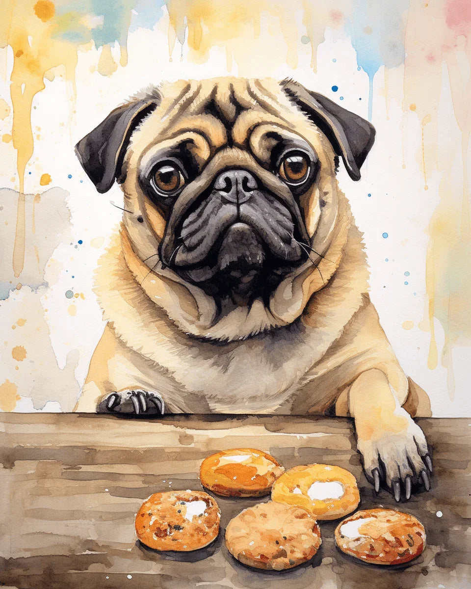 Greedy Pug Paint by Numbers for Adults by Paintarthub