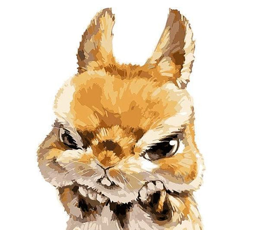 Grumpy Rabbit Paint by Numbers for Adults by Paintarthub