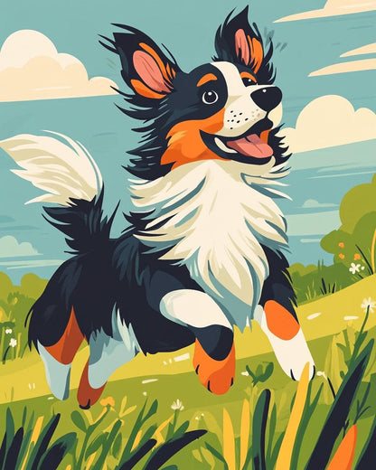 Happy Dog Paint by Numbers for Adults by Paintarthub