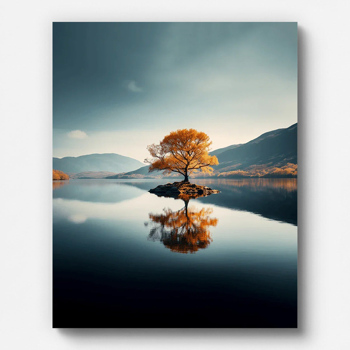 Island Trees Paint by Numbers for Adults by Paintarthub - Finished Wall Art